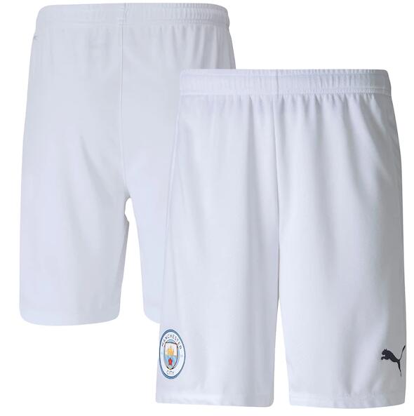 Manchester City Home White Soccer Shorts 2020/21